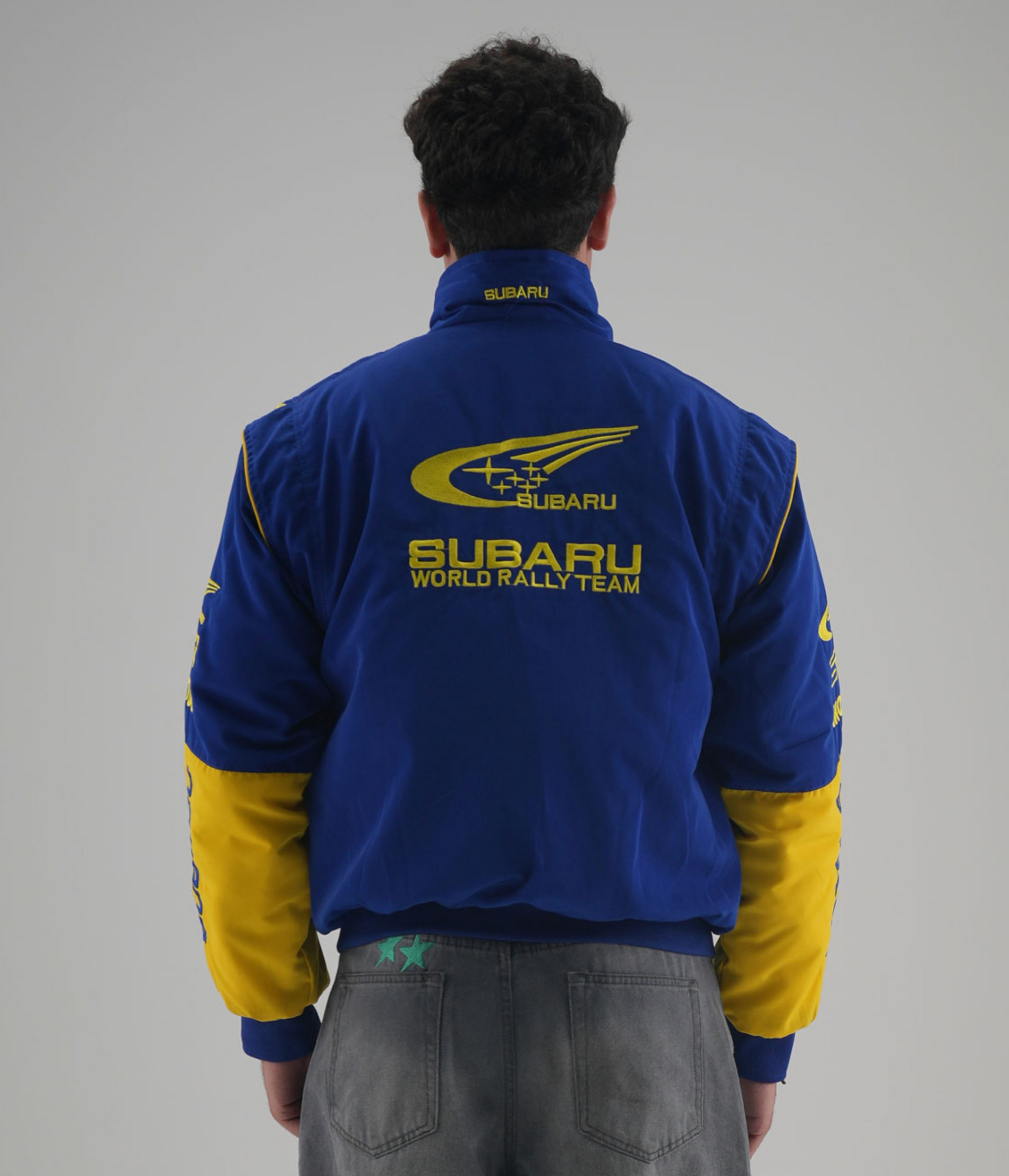 Subaru Rally Vintage Rennjacke – Blaue Edition