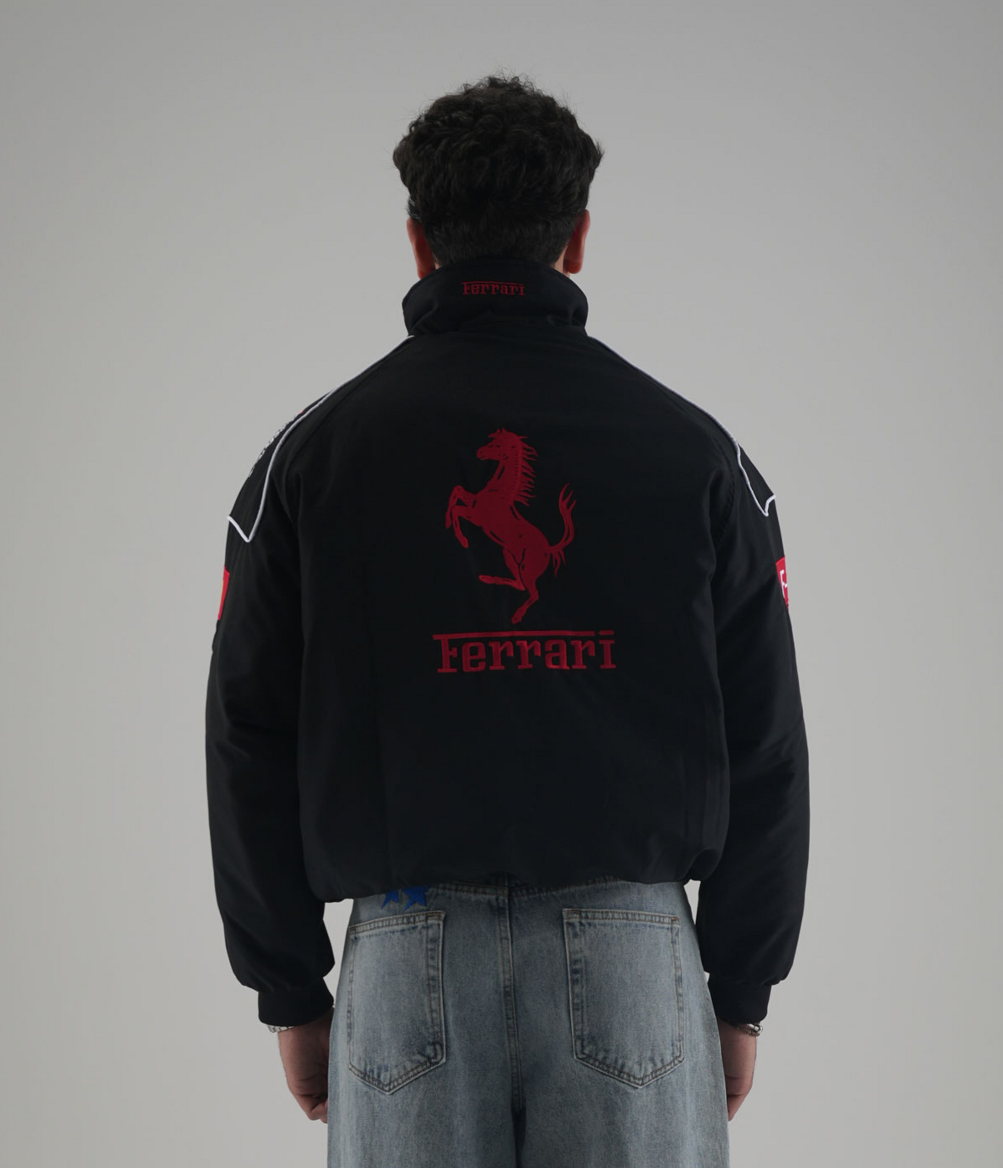 Ferrari F1 Vintage-Rennjacke – Black Edition