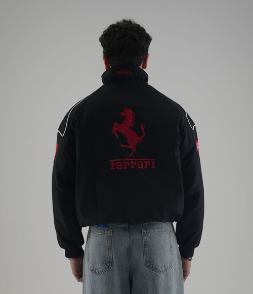 Ferrari F1 Vintage-Rennjacke – Black Edition