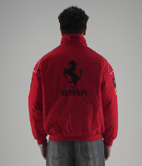 Ferrari F1 Vintage-Rennjacke – Rote Edition