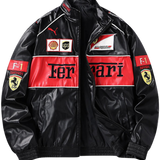 Ferrari F1 Vintage Lederjacke – Rote Edition
