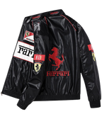 Ferrari F1 Vintage Lederjacke – White Edition
