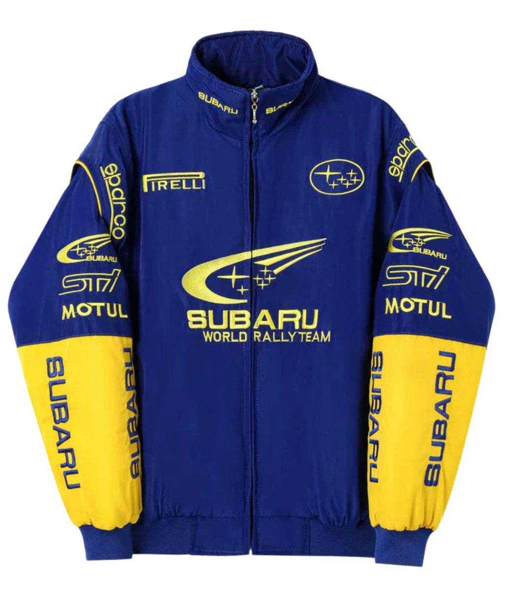 Subaru Rally Vintage Rennjacke – Blaue Edition