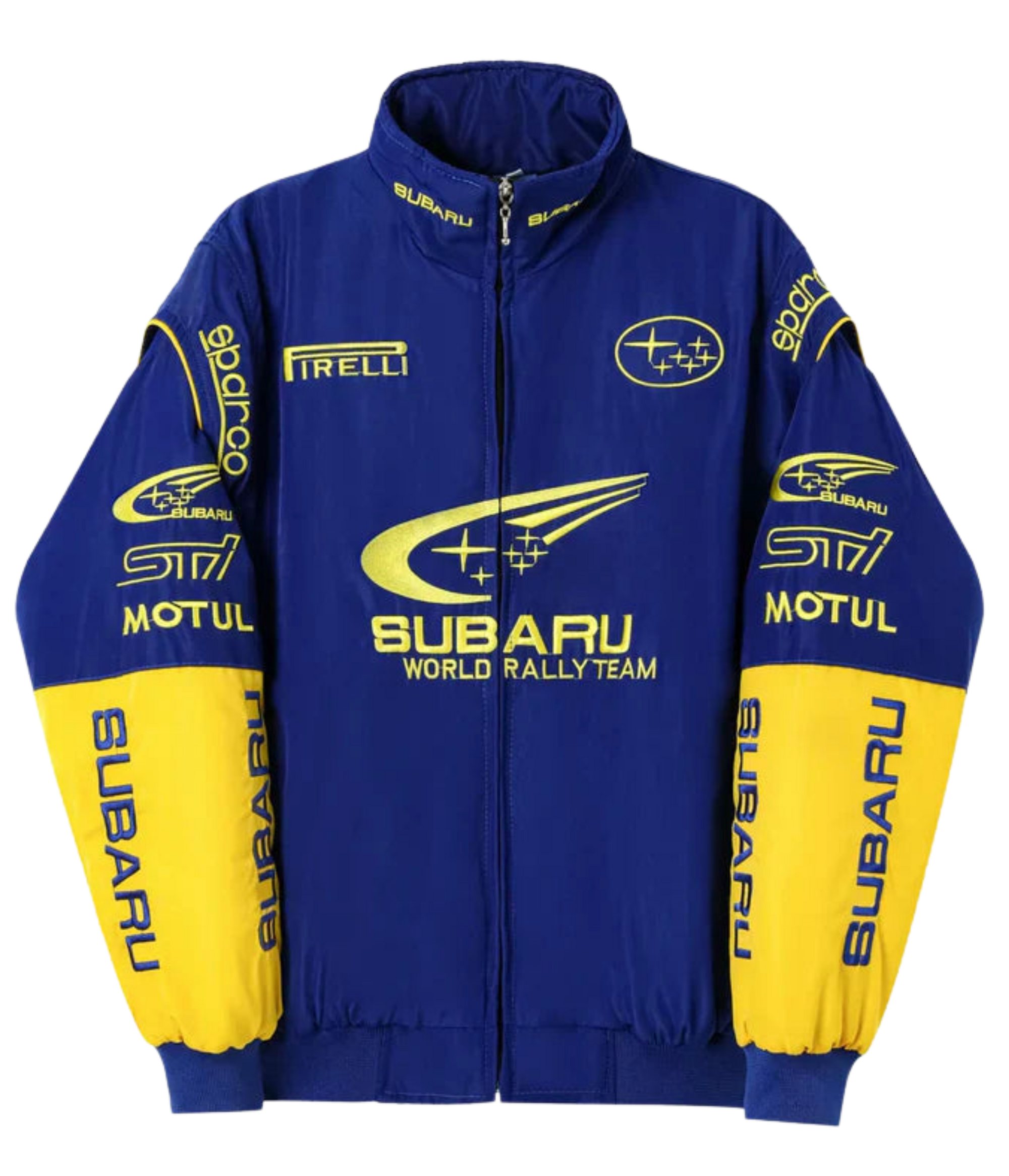 Subaru Rally Vintage Rennjacke – Blaue Edition