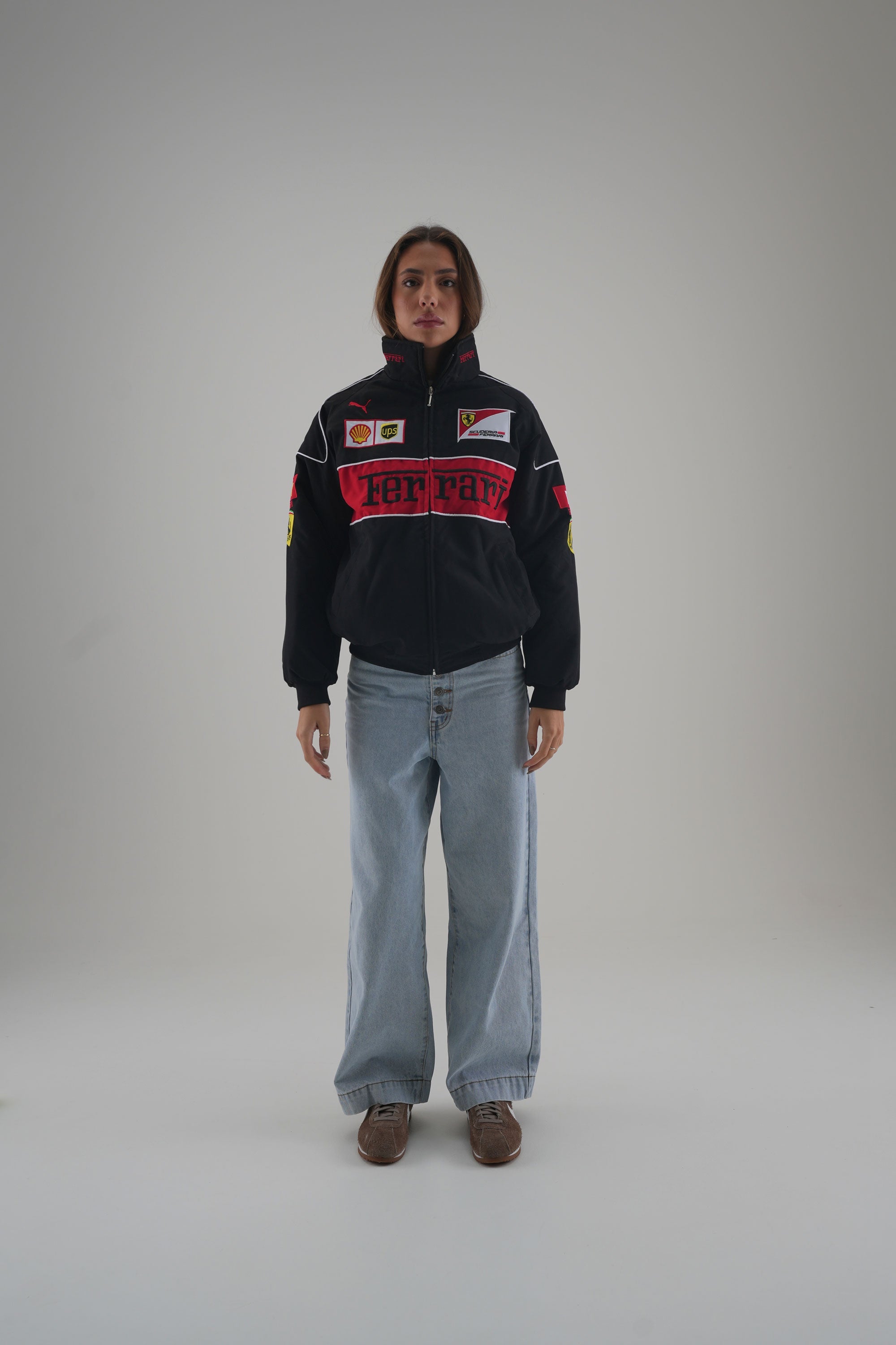 Ferrari F1 Vintage-Rennjacke – Black Edition