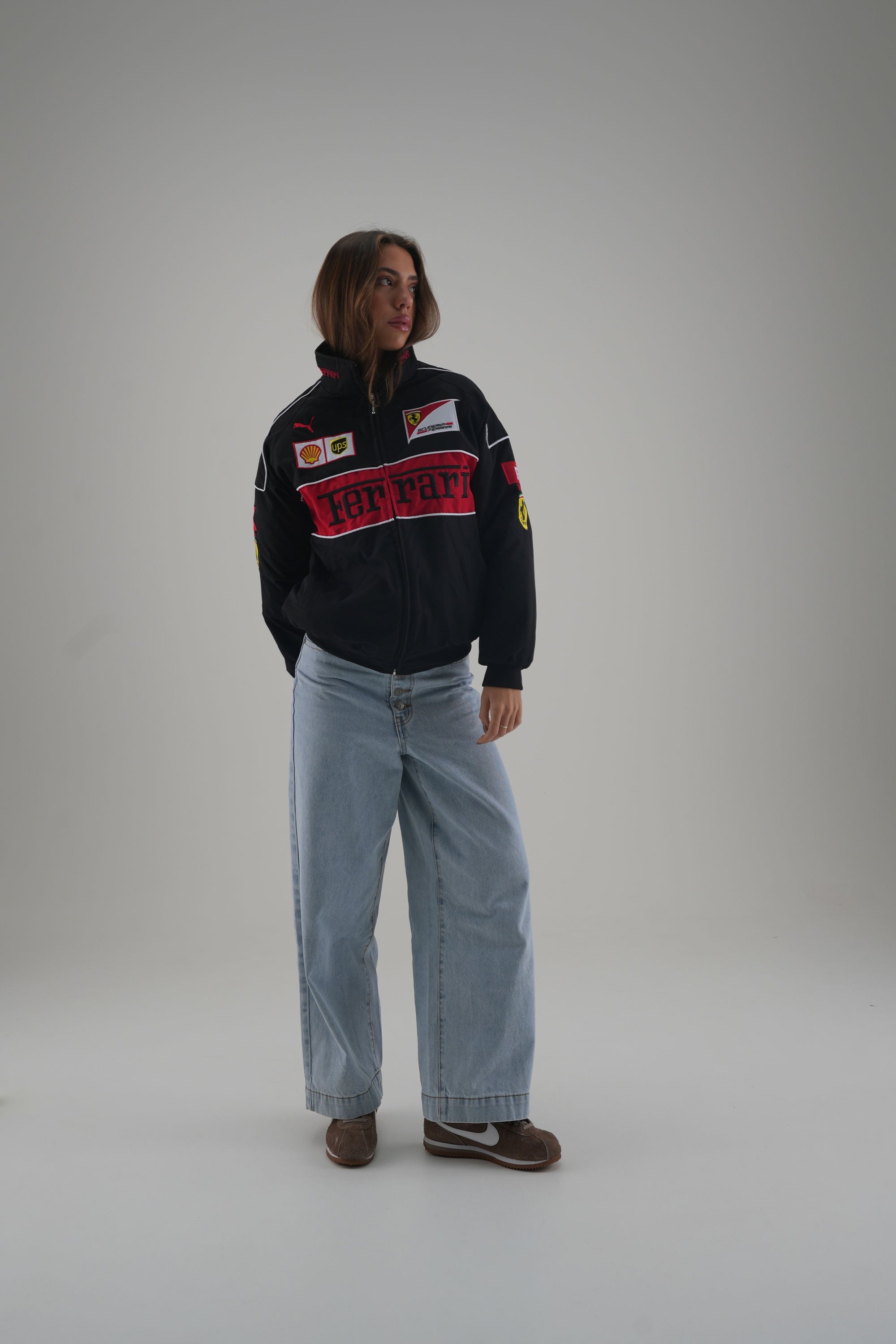 Ferrari F1 Vintage-Rennjacke – Black Edition
