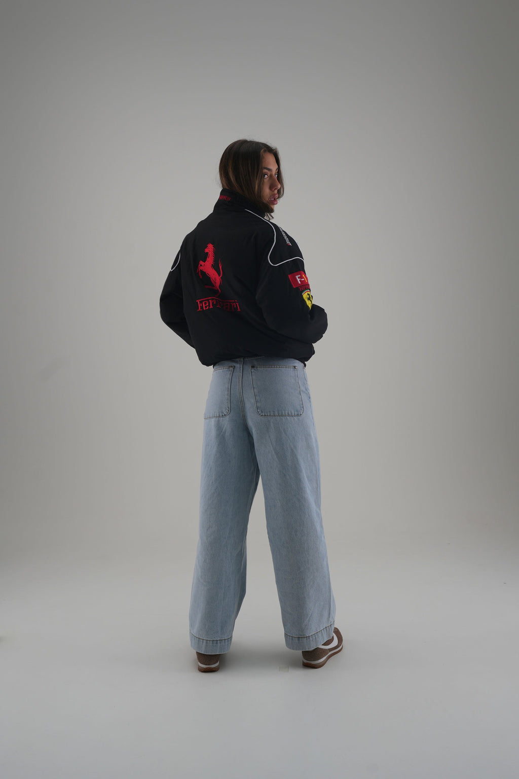 Ferrari F1 Vintage-Rennjacke – Black Edition