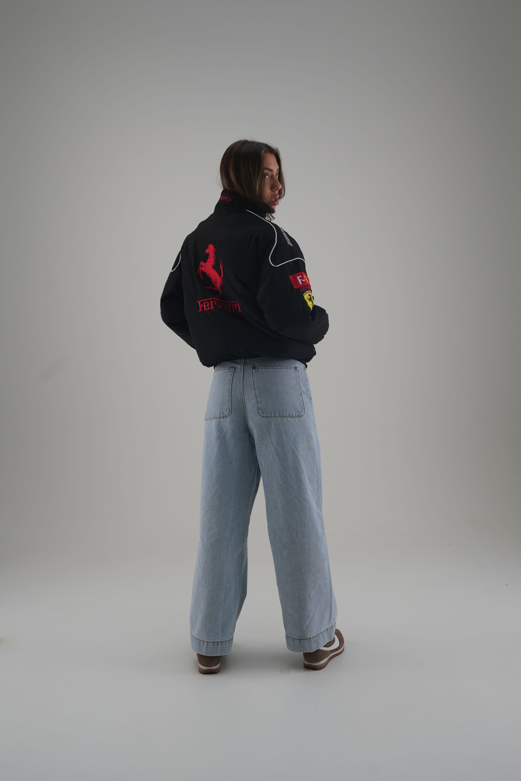 Ferrari F1 Vintage-Rennjacke – Black Edition