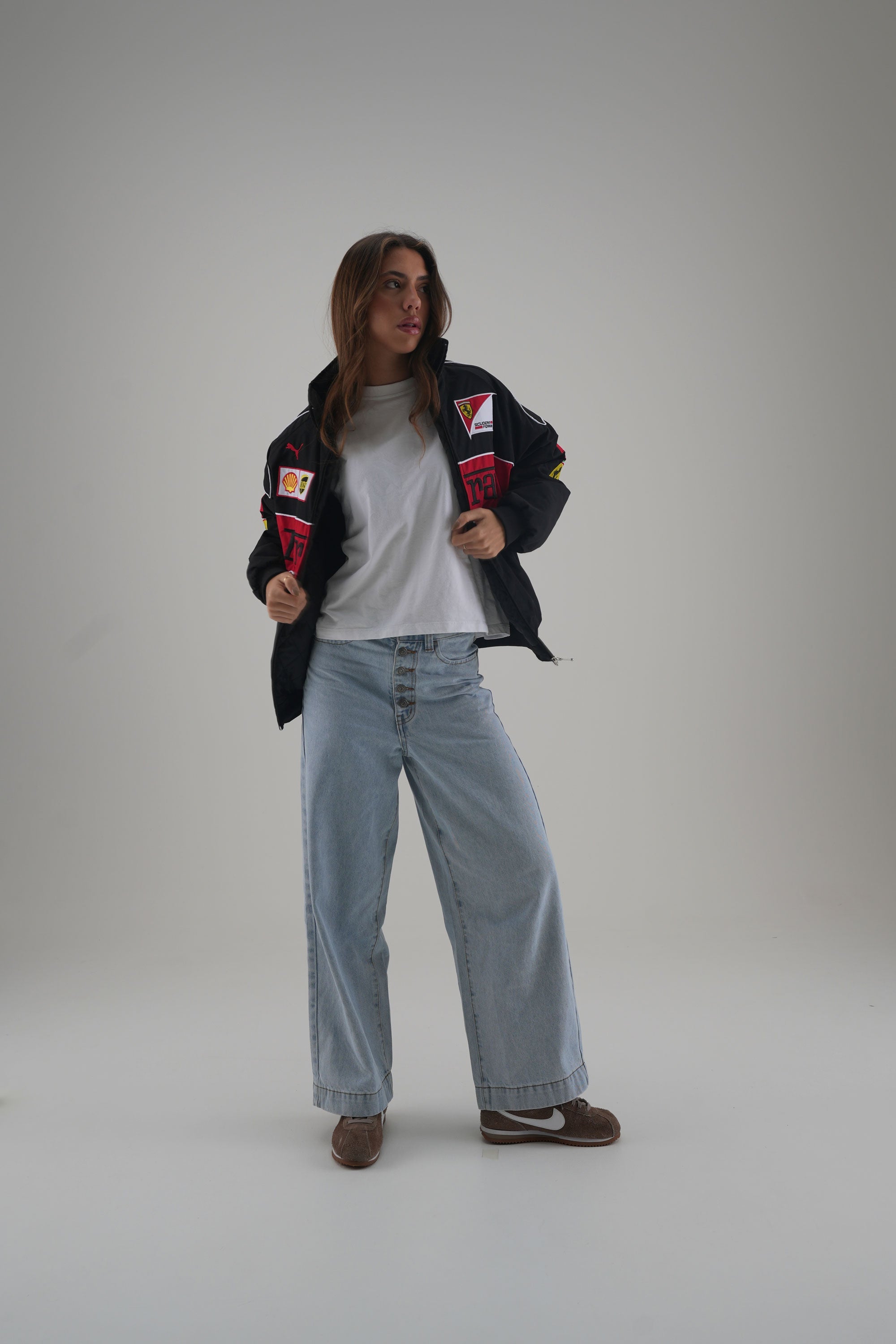 Ferrari F1 Vintage-Rennjacke – Black Edition
