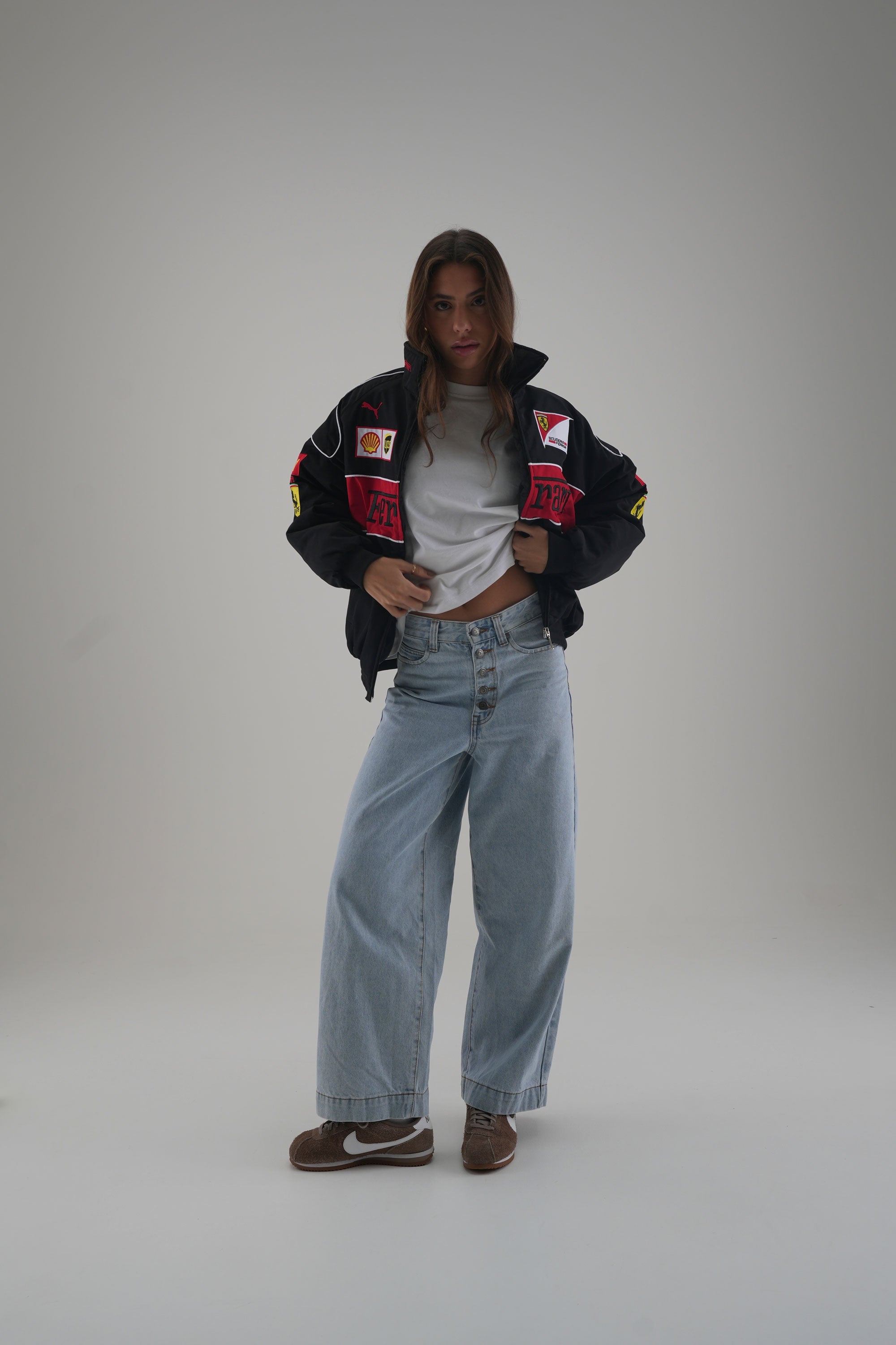 Ferrari F1 Vintage-Rennjacke – Black Edition