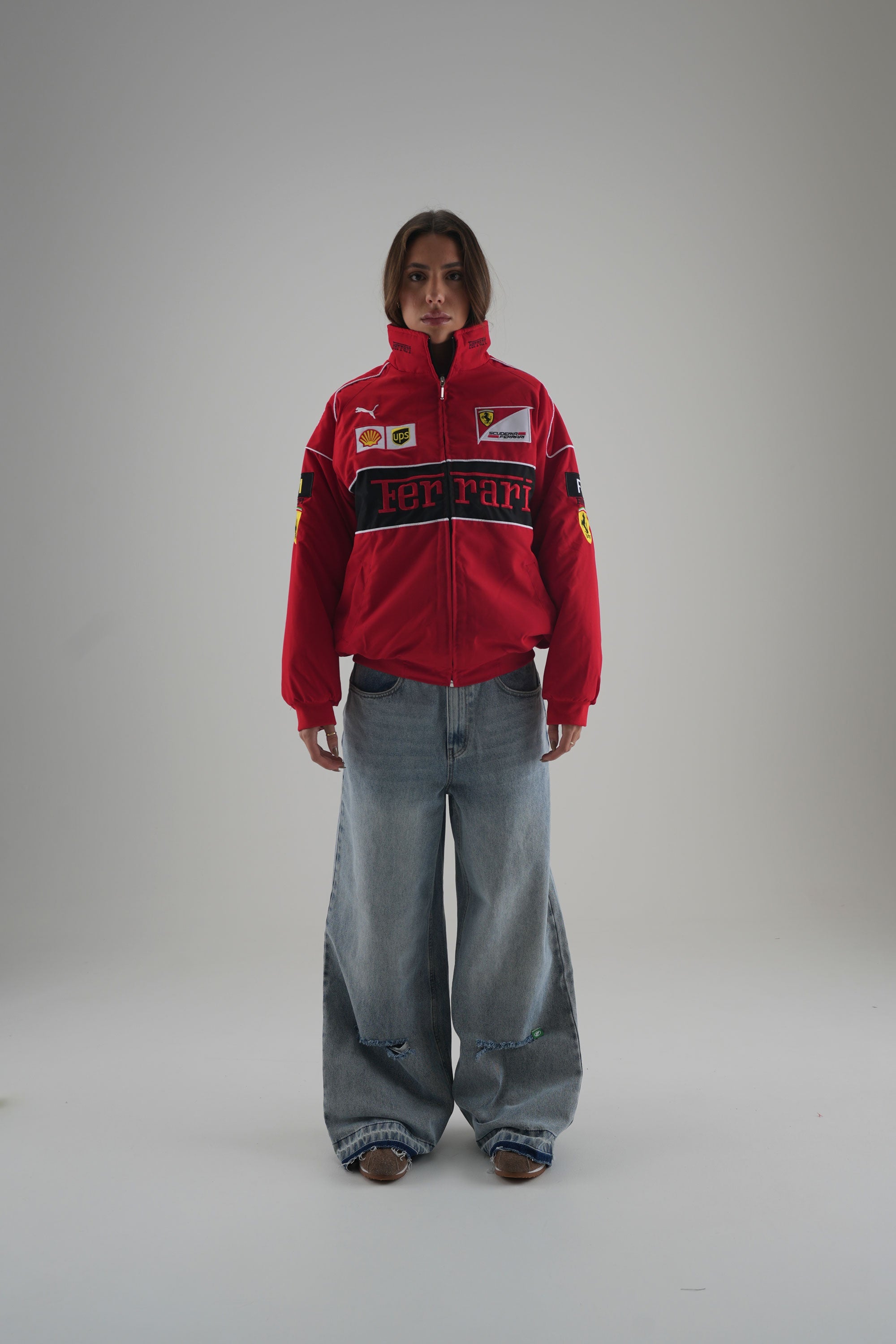 Ferrari F1 Vintage-Rennjacke – Rote Edition
