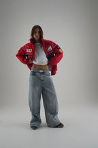 Ferrari F1 Vintage-Rennjacke – Rote Edition
