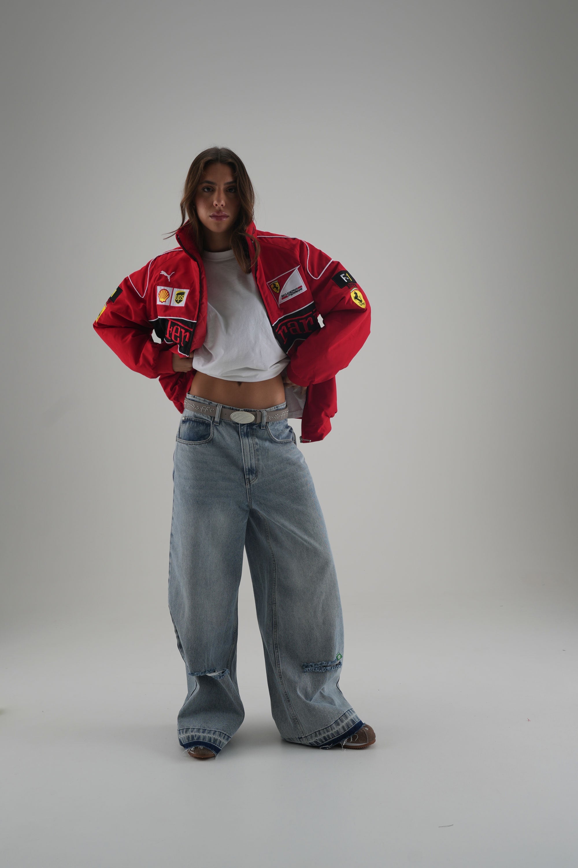 Ferrari F1 Vintage-Rennjacke – Rote Edition
