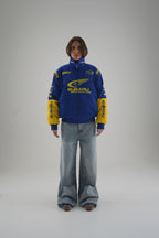 Subaru Rally Vintage Rennjacke – Blaue Edition