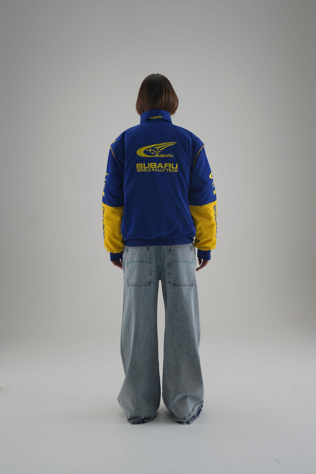 Subaru Rally Vintage Rennjacke – Blaue Edition