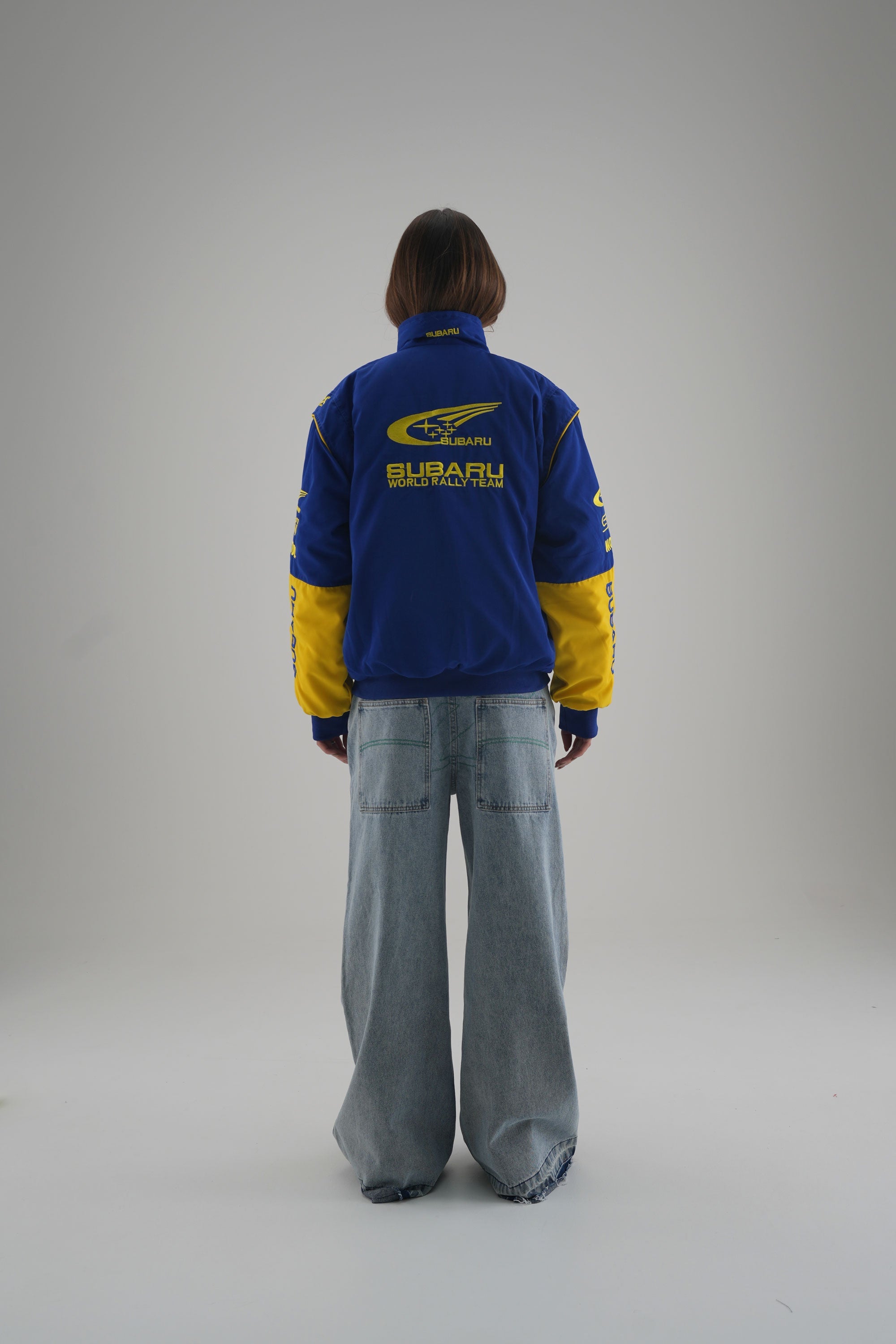 Subaru Rally Vintage Rennjacke – Blaue Edition