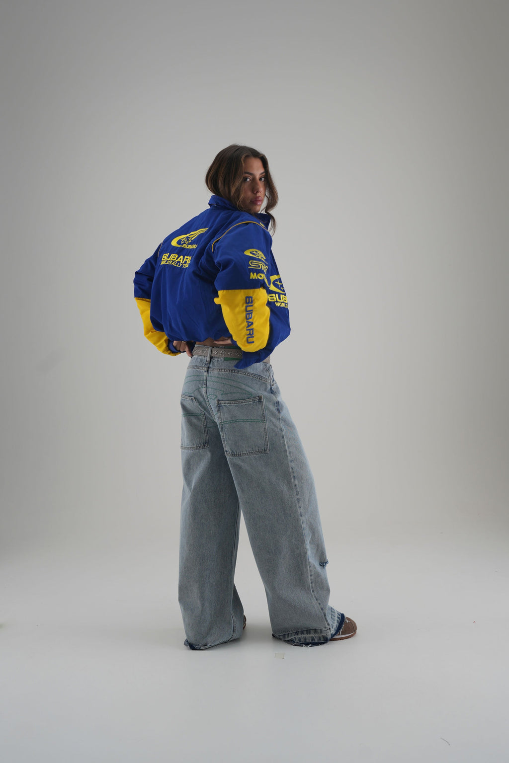 Subaru Rally Vintage Rennjacke – Blaue Edition
