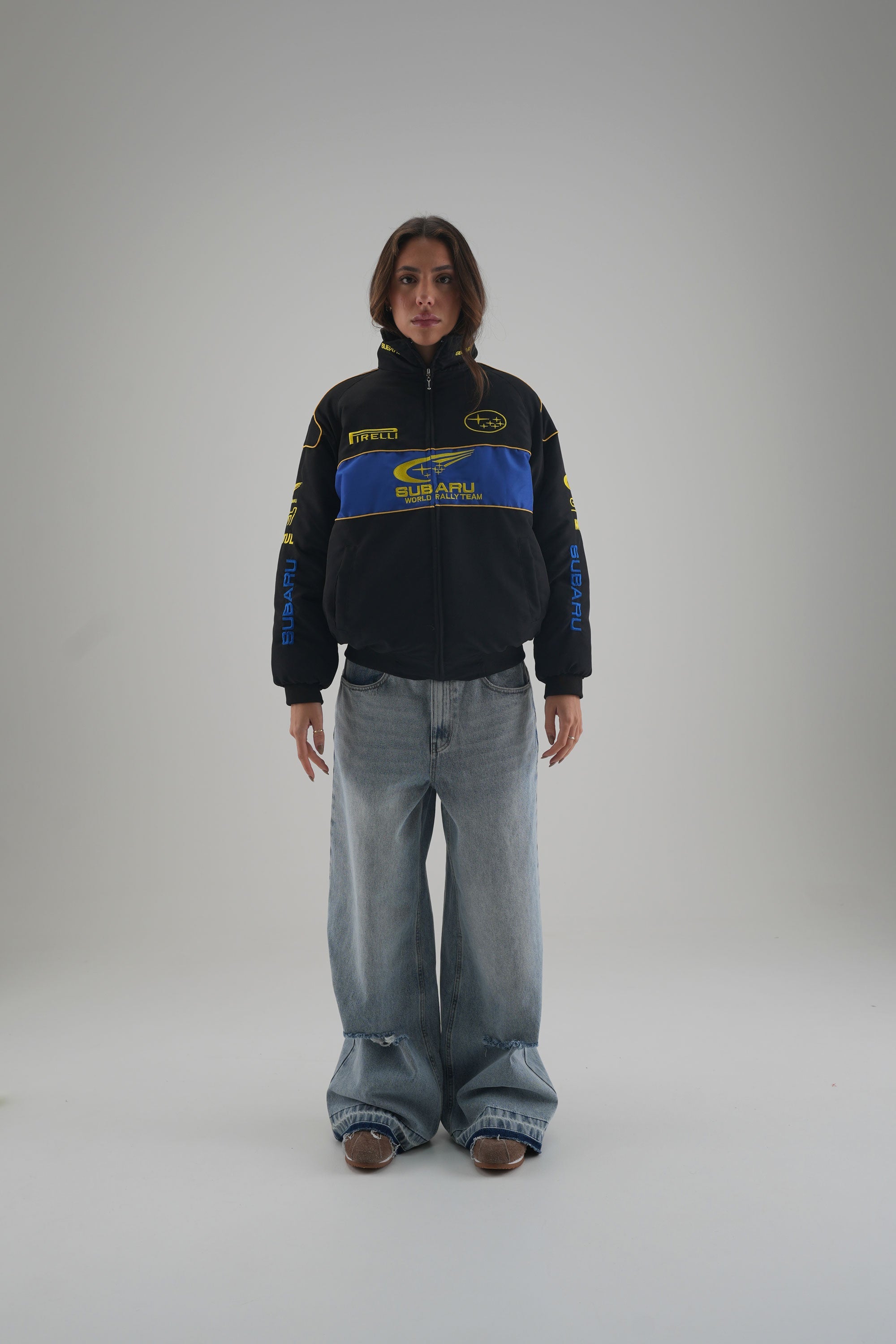 Subaru Rally Vintage Rennjacke – Black Edition