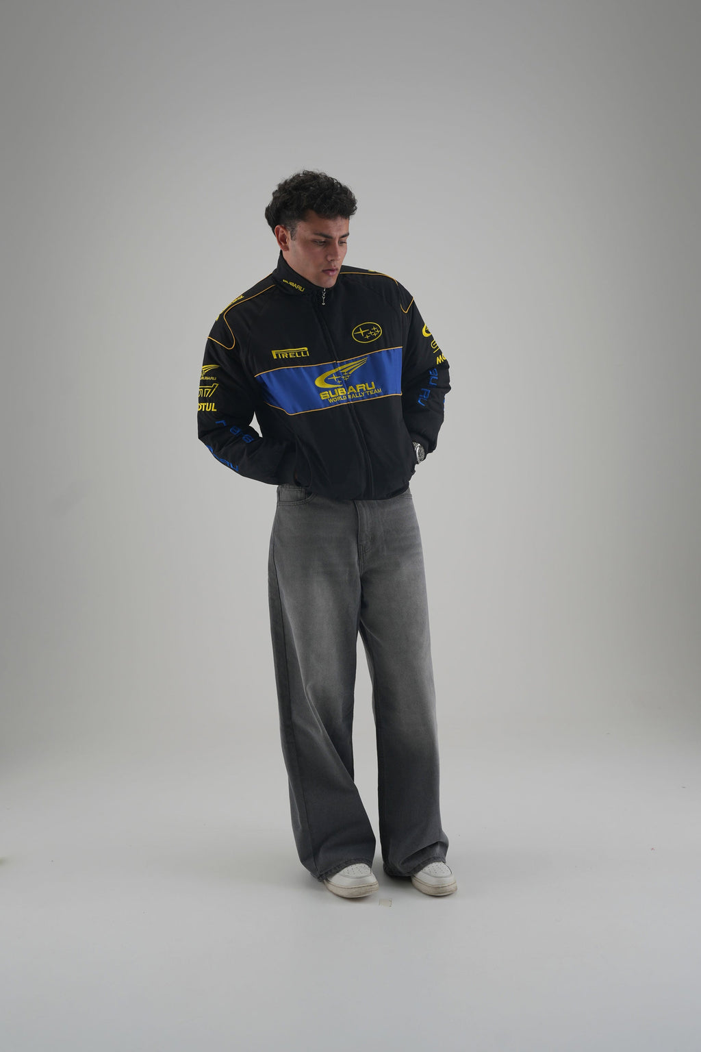 Subaru Rally Vintage Rennjacke – Black Edition
