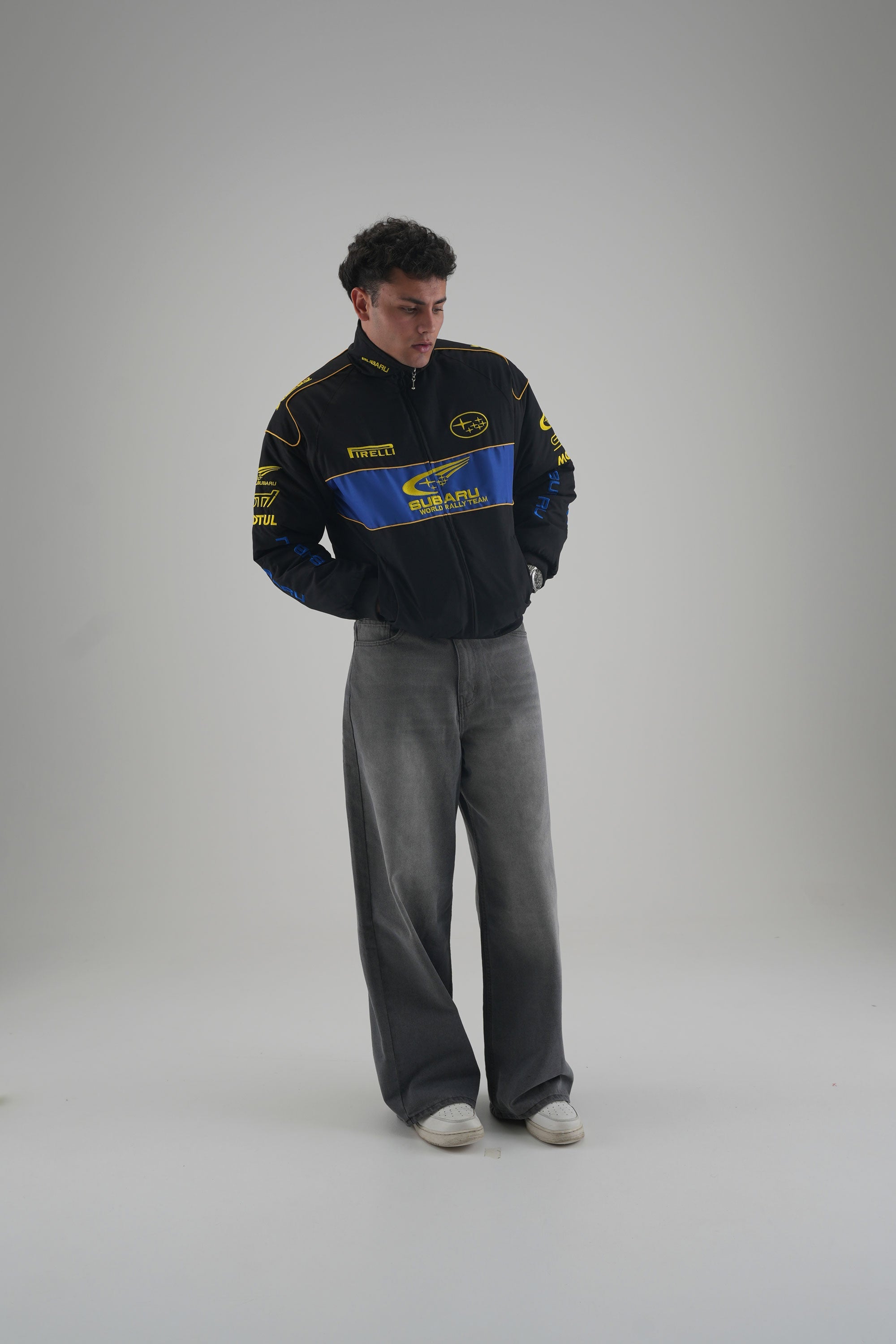 Subaru Rally Vintage Rennjacke – Black Edition